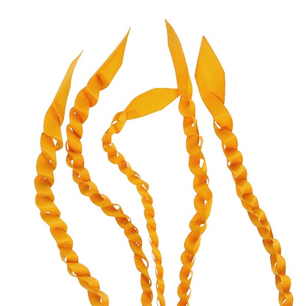 Orangefarbene spiralförmige Deko-Stäbe für Gestecke