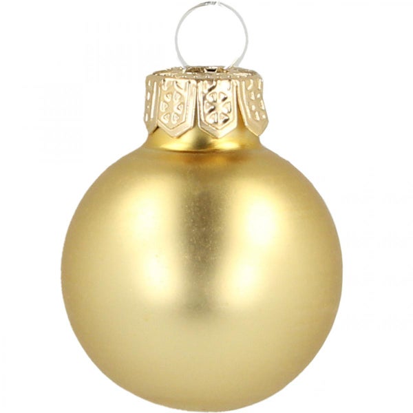 Goldene Weihnachtskugel mit Aufhänger
