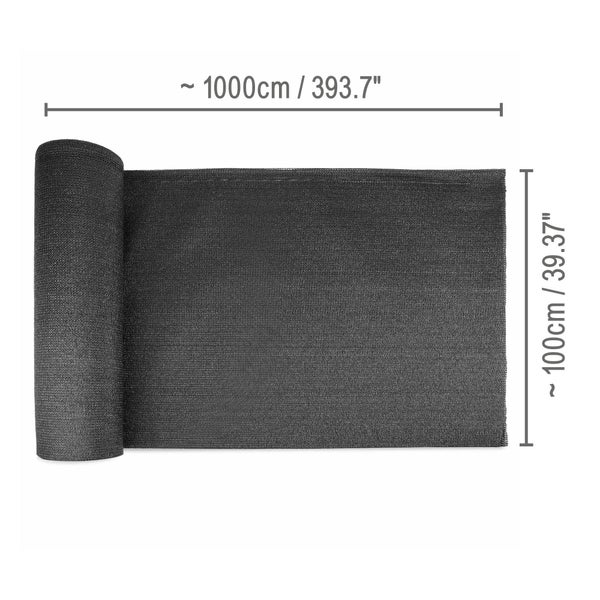 Sol Royal Schattiergewebe SG80 Sichtschutzzaun 100x1000cm Anthrazit
