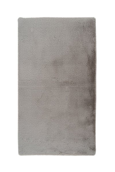 Kurzflor Teppich Oasisia Hellgrau 22 mm Uni 50 x 90 cm