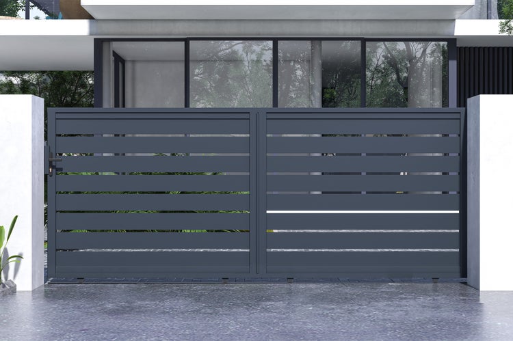 Schiebetor aus aluminium 4m VOGEL H.160cm grau