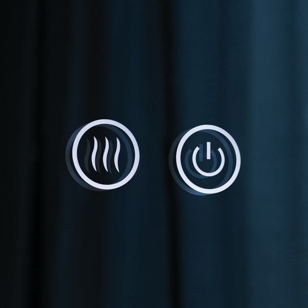 Sensor-Touch-Bedienfeld für Badezimmerspiegel mit Heizungs- und Ein-Aus-Symbol