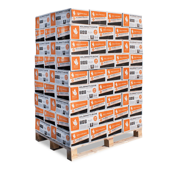 Heizfuxx Nestro Hartholz M 12kg x 81 Karton 972kg Palette