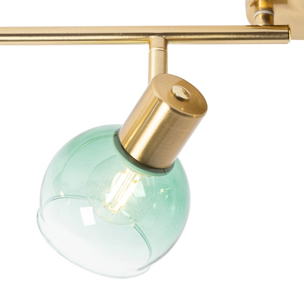 Deckenleuchte mit einem Lampenschirm aus Glas