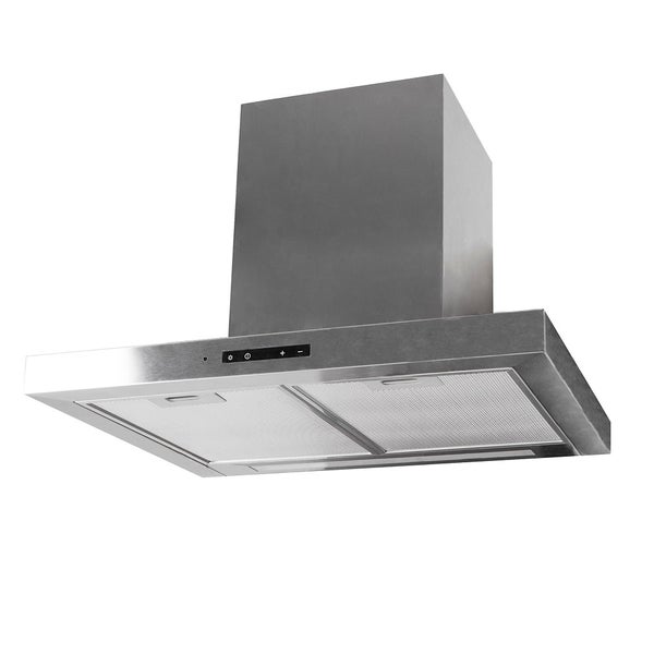 Edelstahl Dunstabzugshaube mit Bedienfeld