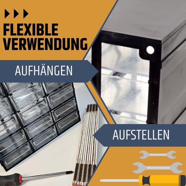 Sortimentskasten 15 Fach Schubladen Organizer Kleinteilemagazin Sortimentsboxen