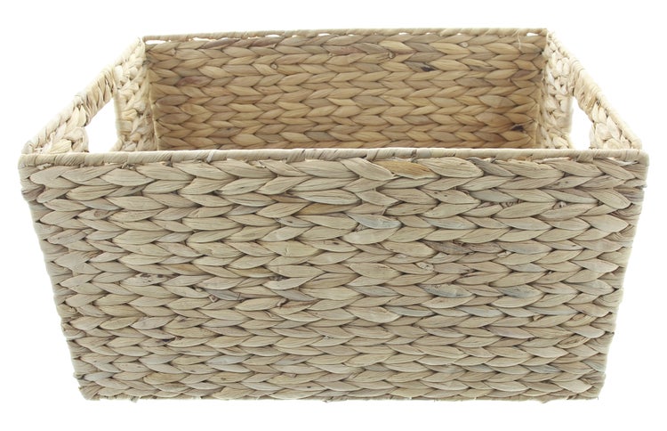 FRANK FLECHTWAREN | Füllkorb Wasserhyazinthe, groß, faltbar, WASSERHYAZINTHE, 40 x 30 x 22 cm
