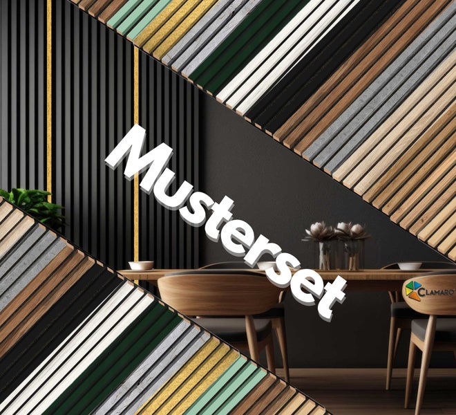 Akustikpaneel CLAMARO Musterset x 27 Farb-Leisten