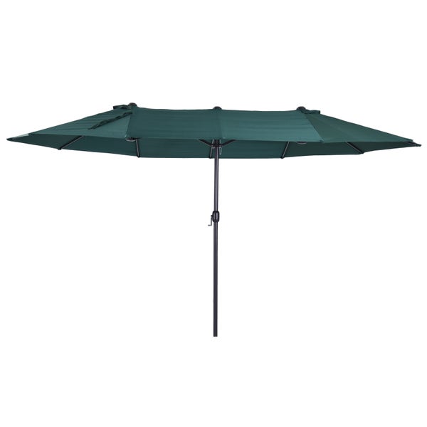 Outsunny Sonnenschirm, 460L x 270B x 240H cm, Stahl, Polyester, grün