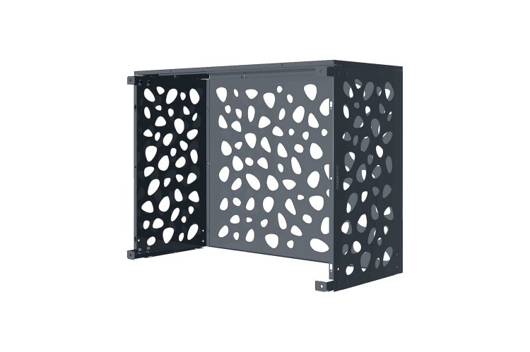 Dekorative Sichtschutzwand mit ovalen Aussparungen