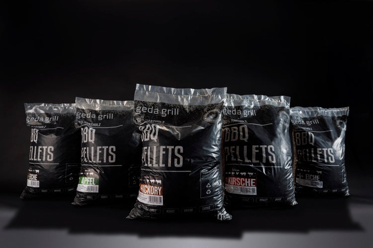 GEDA Grill Hartholz Pellets Kirsche Grillpellets für Pelletsmoker, Pizzaofen, Grill und Räucherofen