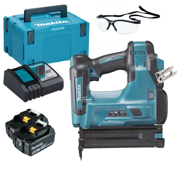 Makita DBN500RTJ Akku-Stauchkopfnagler 18V / 2x 5,0 Ah Akku + Ladegerät im Makpac