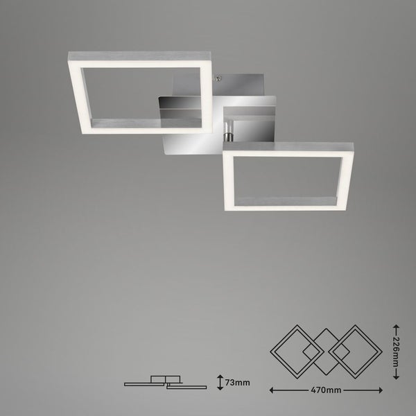 LED Deckenleuchte drehbar Metall-Kunststoff chrom-silber IP20 Briloner