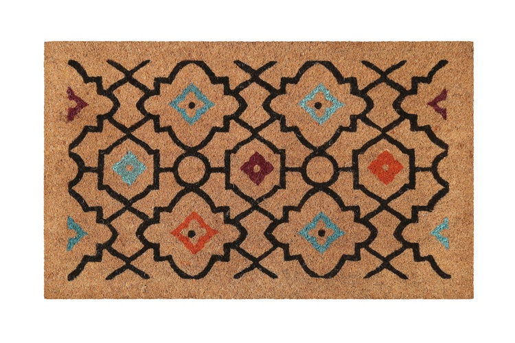 Fußmatte aus Kokosfaser Natur Bunt Posh Palace WECONhome 40x60 cm