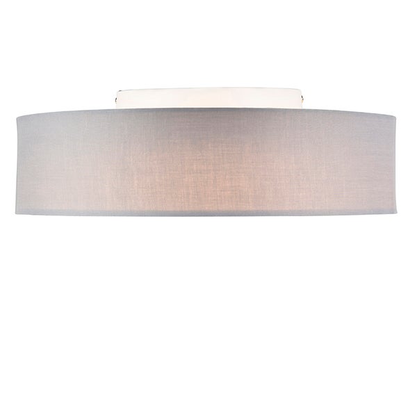 Deckenleuchte grau 40 cm inkl. LED - Drum LED