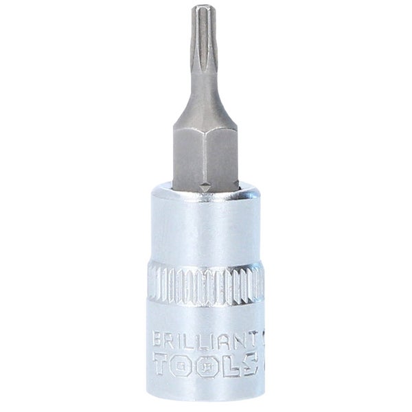 BRILLIANT TOOLS 1/4 Torx-Bit-Stecknuss mit Stirnlochbohrung TB9 - BT020980