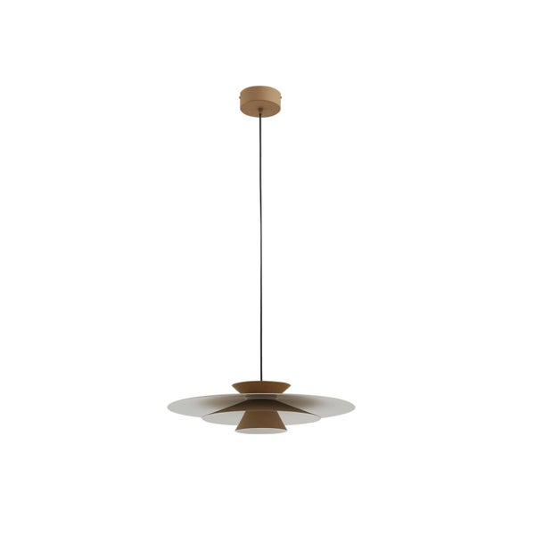 Lucande LED Livie dimmbar (Modern) in Creme (1 flammig, ) Wohnzimmerleuchte