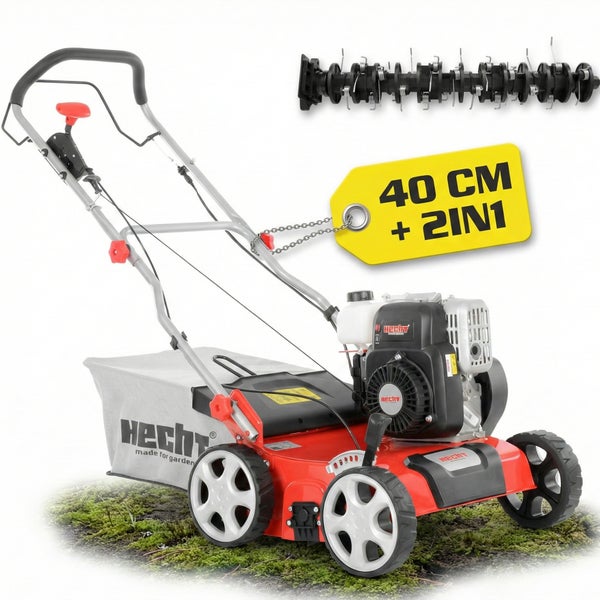 Hecht Vertikutierer und Lüfter mit 40 Zentimeter Arbeitsbreite und 2-in-1 Funktion