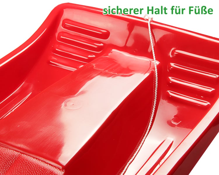 Ondis24 Kinderschlitten Basic Rodel rot 2-sitzer 88 cm, Schlitten