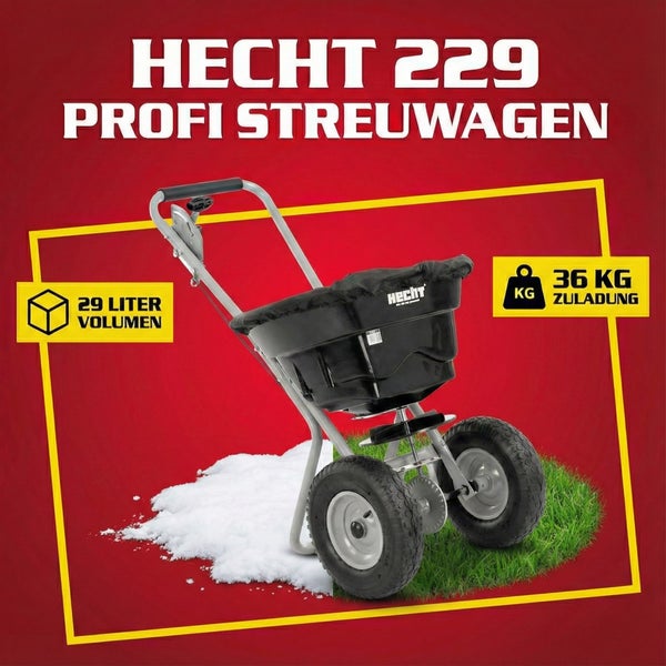 Hecht 229 Profi Streuwagen mit 29 Liter Volumen und 36 Kilogramm Zuladung