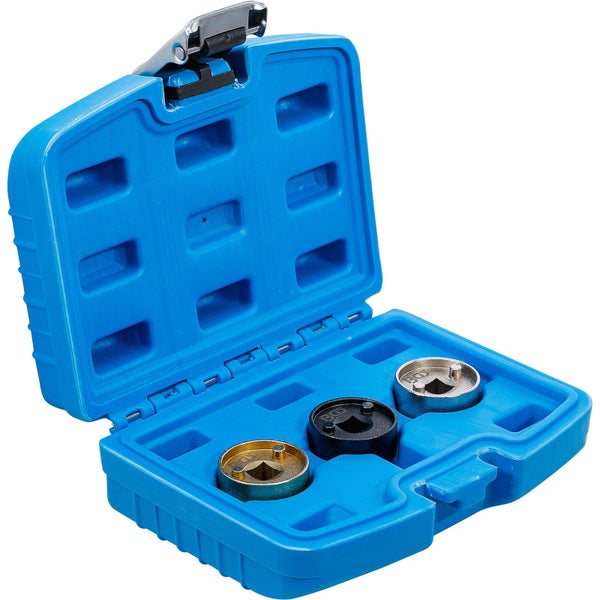 Bremskolbenrücksteller-Satz in geöffnetem blauen Koffer