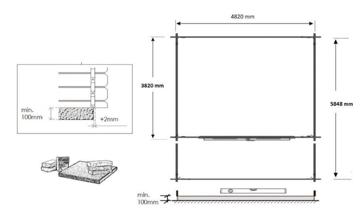 Gartenhaus, Gerätehaus 30m2 - 5x4m - 28mm