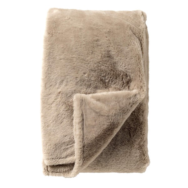 Beige Fellimitat-Decke