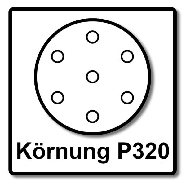 Festool STF D150/48 Schleifscheiben Granat P320 150 mm 200 Stk. ( 2x 575170 ) für RO 150, ES 150, ETS 150, ETS EC 150, LEX 150, WTS 150, HSK-D 150