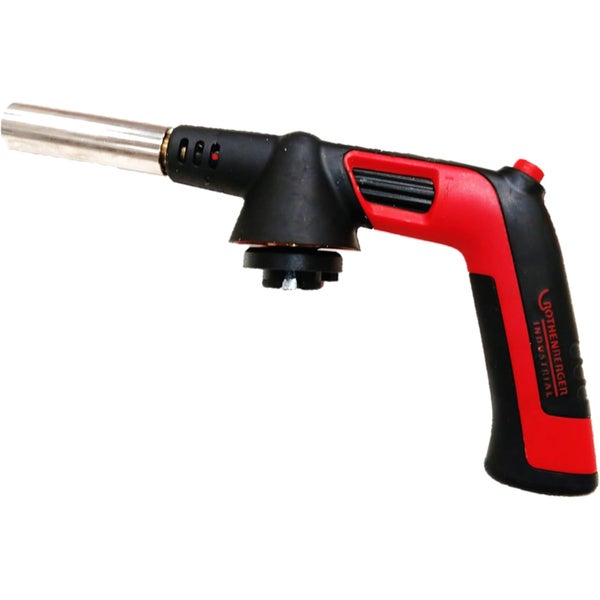 Rothenberger Industrial Lötbrenner mit ergonomischem Griff, Metall-Brennerrohr und Piezo-Zündung.
