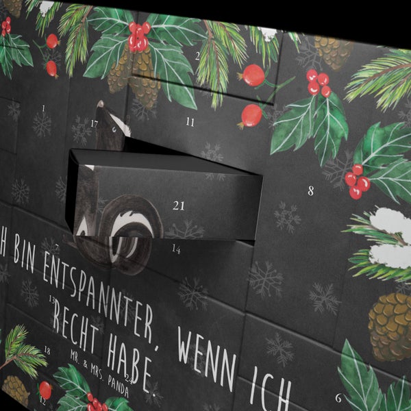 Mr. & Mrs. Panda Befüllbarer Adventskalender Stinktier Sitzen - Schwarz