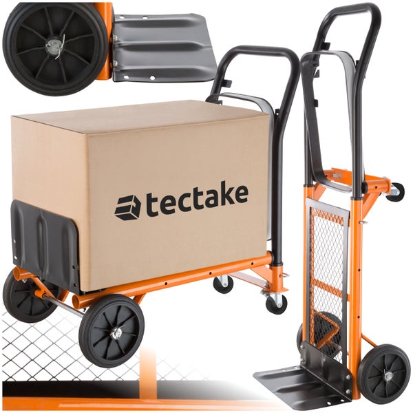 Sackkarre tectake  Belastbarkeit 80 kg 2 in 1 orange