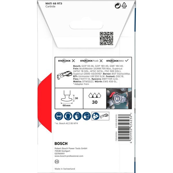 Bosch PRO MATI 68 RT3 Blatt für Multifunktionswerkzeuge 2,8 x 68 mm - 2608669144