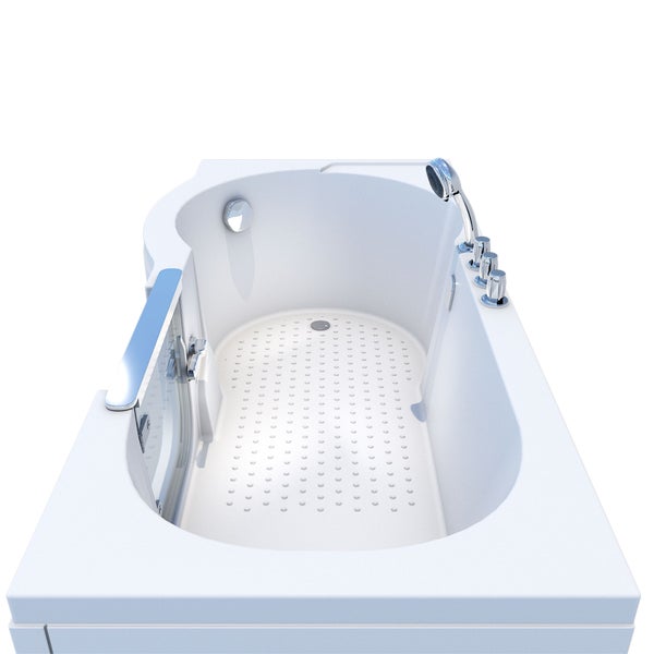 Badewanne mit Einstiegstür und Duscharmatur