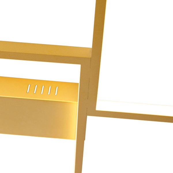 Detailaufnahme einer Deckenleuchte mit modernem Design.