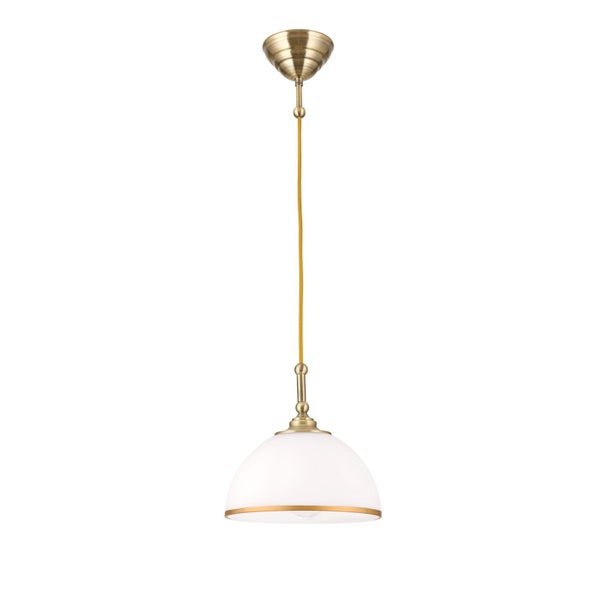 Hängeleuchte Old Style 22cm antik Milchglas