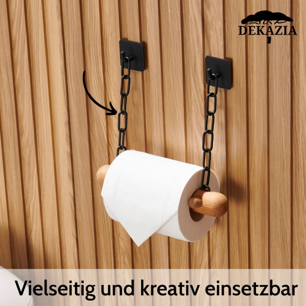 DEKAZIA® Gliederkette schwarz matt | Deko Ketten Set aus 4 Gliederketten zum Basteln à 22cm | 2,8mm starke rostfreie Stahlkette Metall Kette Metallkette Schwarze Kette Kette Zum Aufhängen