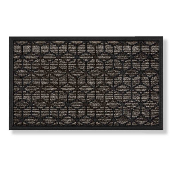 Fußmatte mit geometrischem Muster und Rand