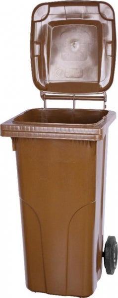 PROREGAL Mülltonne Mgb 120 Liter HDPE-Kunststoff Braun