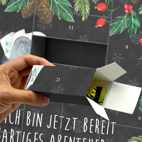 Mr. & Mrs. Panda Befüllbarer Adventskalender Pinguin & Maus Wanderer - Schwarz