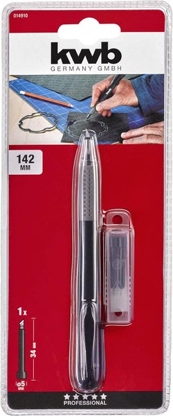 KWB Bastelmesser (30° Skalpellklinge, gummierter Griff), Bastelmesserstift