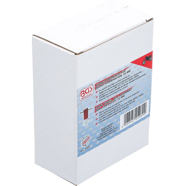 Verpackung des BGS Ausrichtungswerkzeugs für Ducati Vorderachse, 25 Millimeter