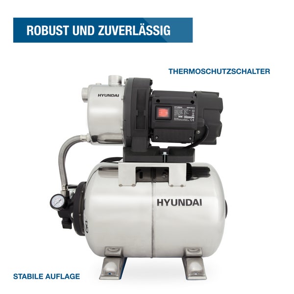 Hauswasserwerk von Hyundai mit Thermoschutzschalter