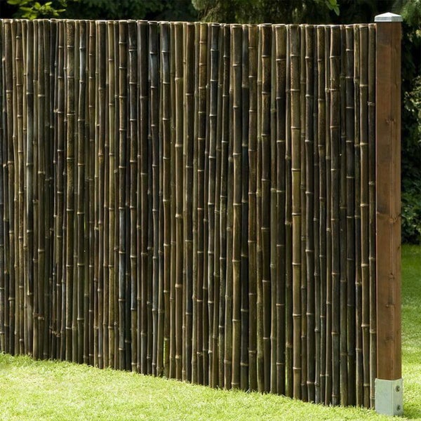 Bambusmatte BLACK EDITION - Naturprodukt - 100x250cm - Sichtschutz für den Innen- und Außenbereich - Stilvoll und robust in Schwarz