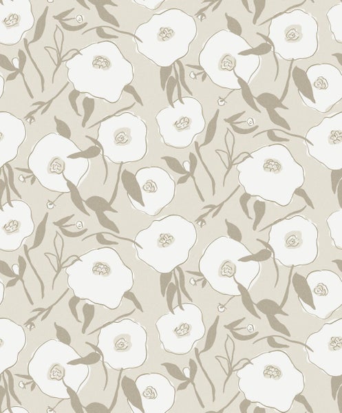 Masureel Tapete Blumen Beige - 53 cm x 10.05 m - 631828