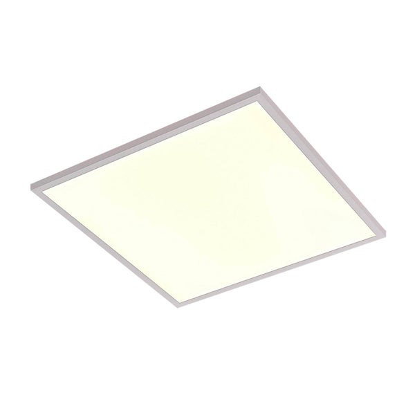 Quadratisches LED-Panel, flache Deckenleuchte mit Metallrahmen.