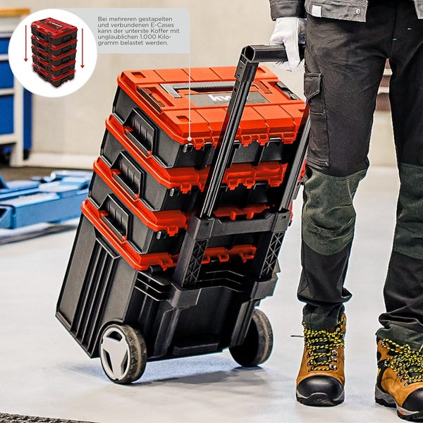 kwb Werkzeugkoffer / Werkzeug-Set, 80-teilig, Einhell E-Case-kompatibel, robust und hochwertig, ideal für den Haushalt oder die Garage, gepolstert mit Werkzeugeinlagen u. Schaumstoff im Deckel