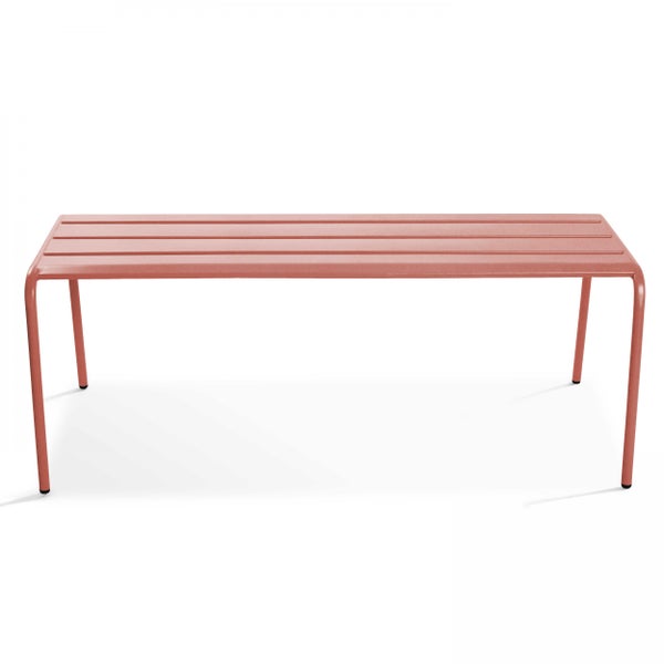 Gartenbank aus pulverbeschichtetem Stahl, Palavas 120 x 52 x 46 cm - Oviala