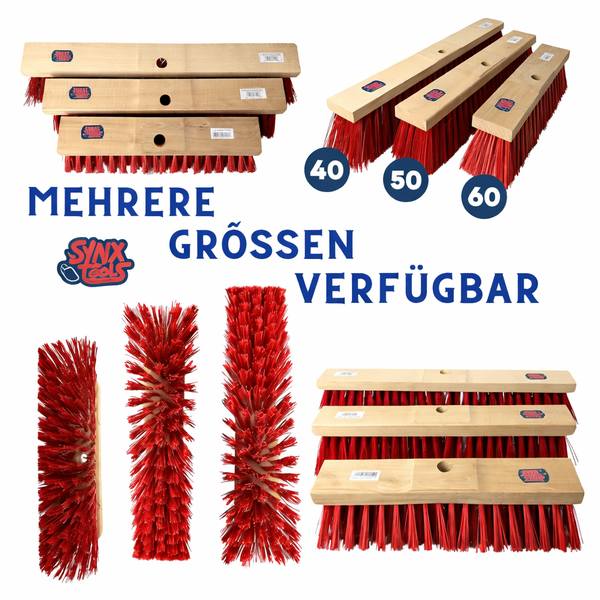 Mehrere Besen in verschiedenen Größen verfügbar.