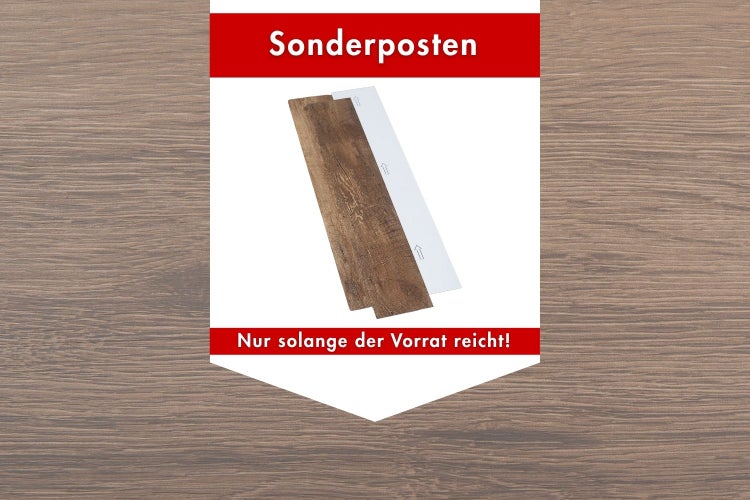 Sonderposten Laminat Diele in Holzoptik mit Klickverbindung nur solange der Vorrat reicht
