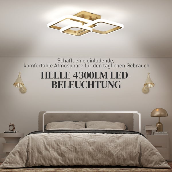 Deckenleuchte mit LED Beleuchtung im Schlafzimmer